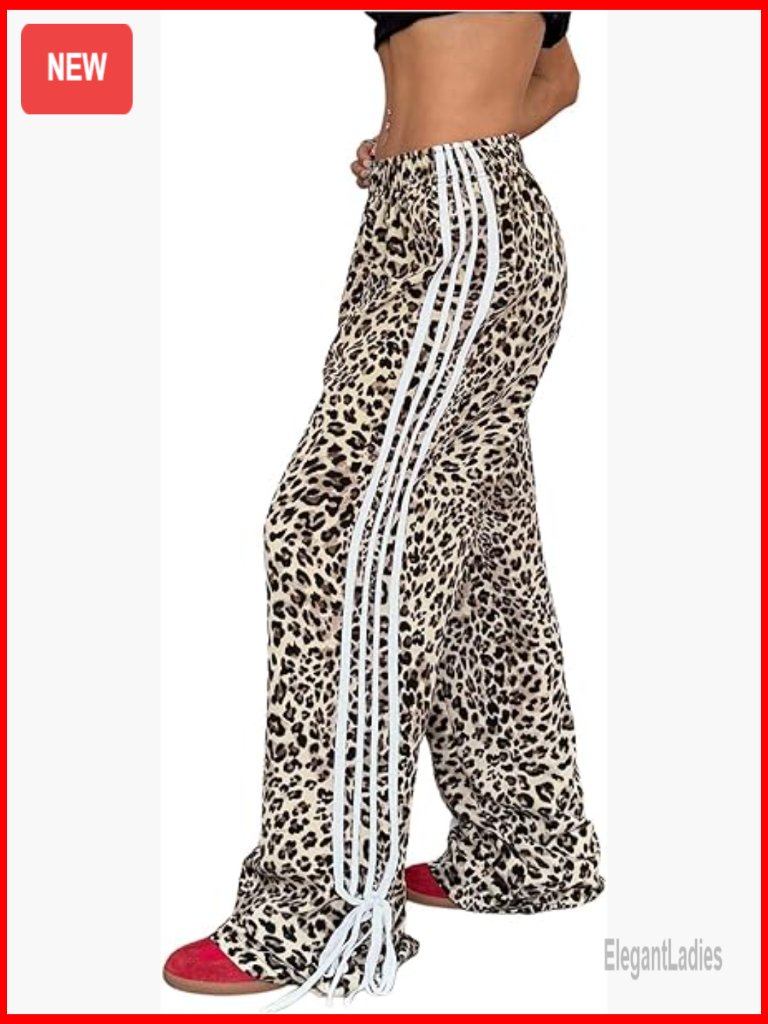Lightweight Wide Leg Cargo Pants Elastic Waist Casual Streetwear Trousers